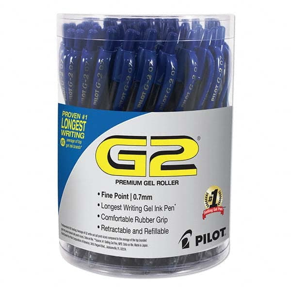 Gel Roller Ball Pen: 0.7 mm Tip, Blue Ink MPN:PIL84066