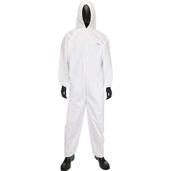 Disposable Coveralls: Size 2X-Large, Polypropylene, Zipper Closure MPN:3606/2XL