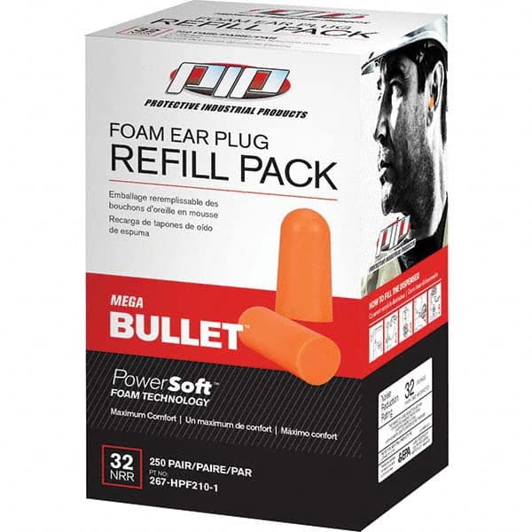 Earplug: 32dB, Polyurethane, Bullet, Roll Down, Uncorded MPN:267-HPF210-1