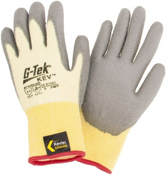 Cut, Puncture & Abrasive-Resistant Gloves: Size S, ANSI Cut A2, ANSI Puncture 1, Polyurethane, Kevlar MPN:09-K1250/S