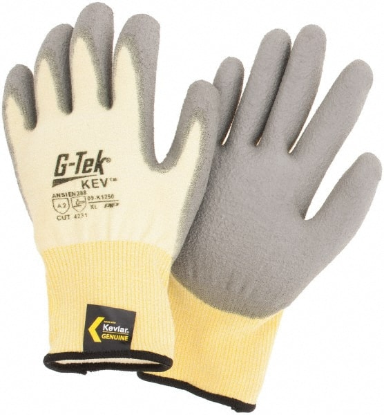 Cut, Puncture & Abrasive-Resistant Gloves: Size XL, ANSI Cut A2, ANSI Puncture 1, Polyurethane, Kevlar MPN:09-K1250/XL