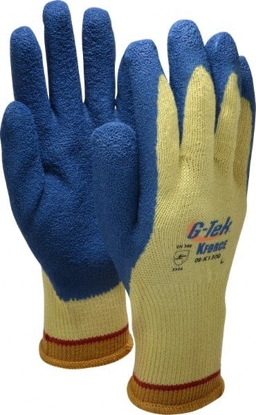 Cut, Puncture & Abrasive-Resistant Gloves: Size L, ANSI Cut A4, ANSI Puncture 4, Latex, Kevlar MPN:09-K1300/L