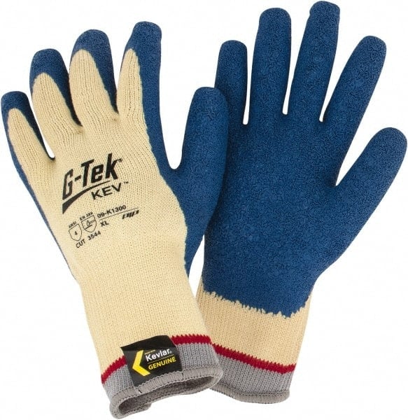 Cut, Puncture & Abrasive-Resistant Gloves: Size XL, ANSI Cut A4, ANSI Puncture 4, Latex, Kevlar MPN:09-K1300/XL
