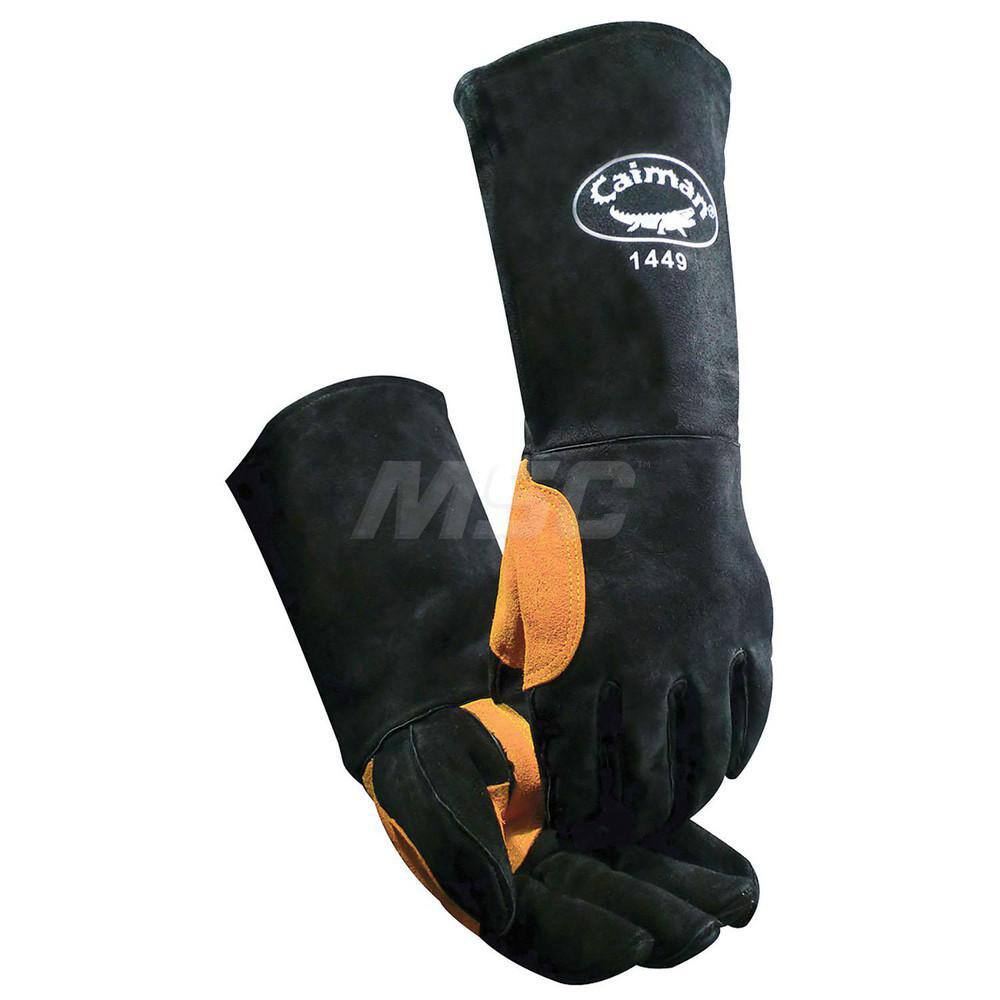 Welding Gloves: Size Large, Uncoated Coated, Split Cowhide Leather MPN:1449