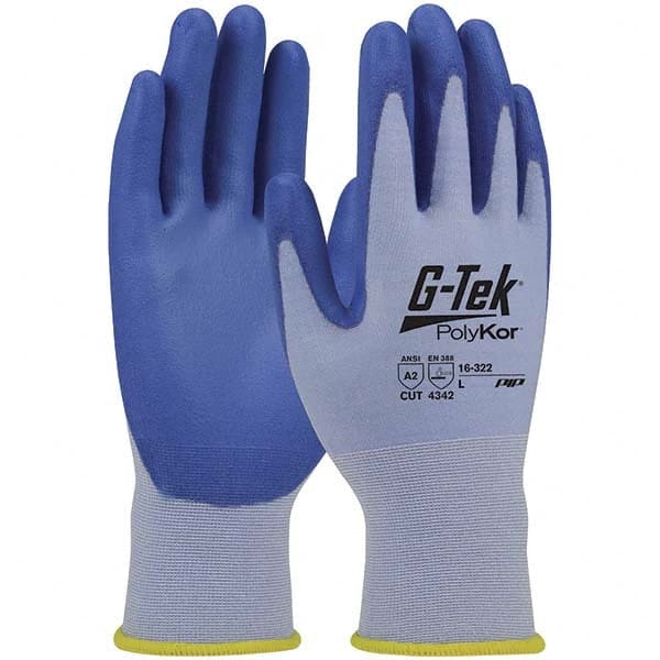 Cut, Puncture & Abrasive-Resistant Gloves: Size 3XL, ANSI Cut A2, ANSI Puncture 2, Nitrile, Polyester Blend MPN:16-323/XXXL