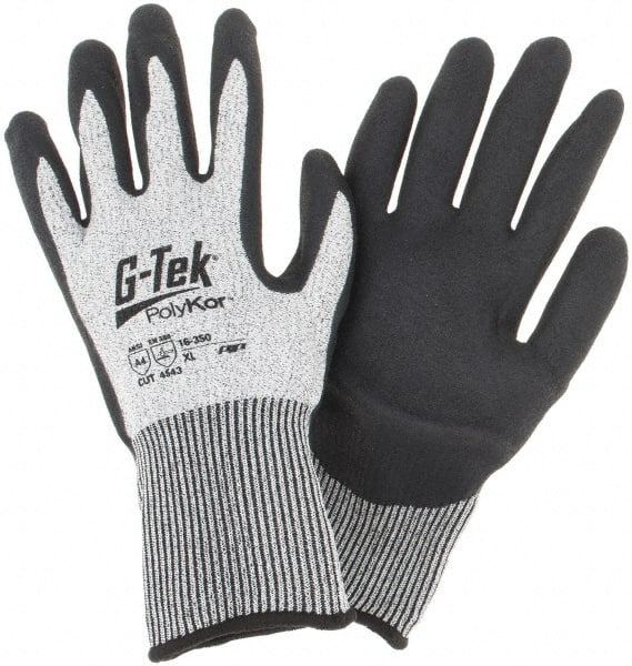 Cut-Resistant Gloves: Size XL, ANSI Cut A4, Nitrile, Synthetic MPN:16-350/XL