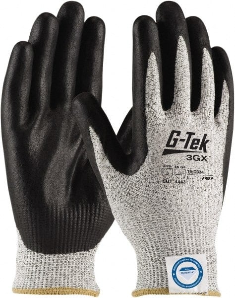 Cut, Puncture & Abrasive-Resistant Gloves: Size L, ANSI Cut A3, ANSI Puncture 3, Nitrile, Dyneema MPN:19-D334/L