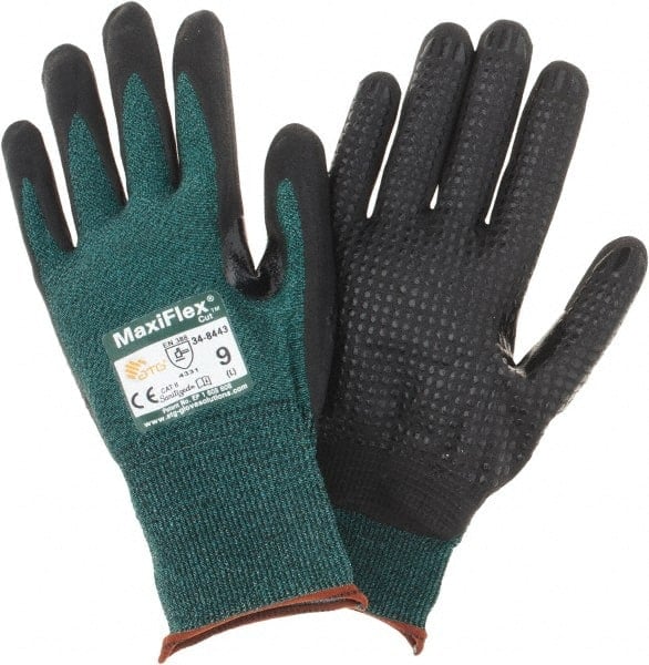 Cut-Resistant Gloves: Size Large, ANSI Cut A2, Nitrile, Series 34-8443 MPN:34-8443/L