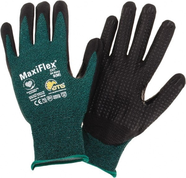 Cut-Resistant Gloves: Size Medium, ANSI Cut A2, Nitrile, Series 34-8443 MPN:34-8443/M