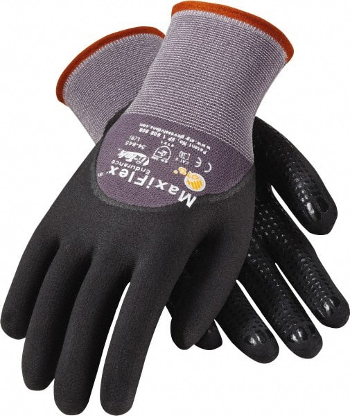 General Purpose Work Gloves: X-Small, Nitrile Coated, Polyethylene Blend MPN:34-844/XS