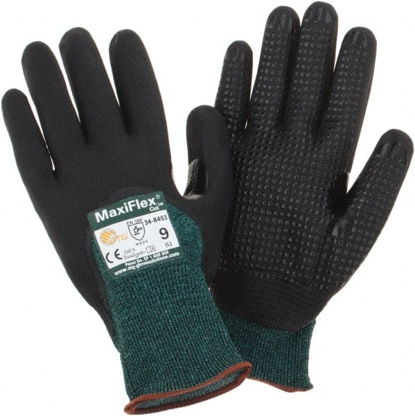 Cut-Resistant Gloves: Size L, ANSI Cut A2, Micro-Foam Nitrile, Synthetic MPN:34-8753/L