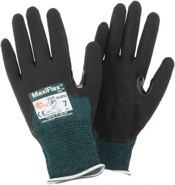 Cut-Resistant Gloves: Size S, ANSI Cut A2, Micro-Foam Nitrile, Synthetic MPN:34-8753/S