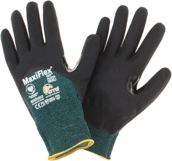 Cut-Resistant Gloves: Size XL, ANSI Cut A2, Micro-Foam Nitrile, Synthetic MPN:34-8753/XL