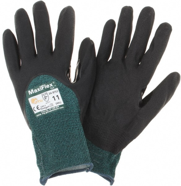 Cut-Resistant Gloves: Size 2XL, ANSI Cut A2, Micro-Foam Nitrile, Synthetic MPN:34-8753/XXL