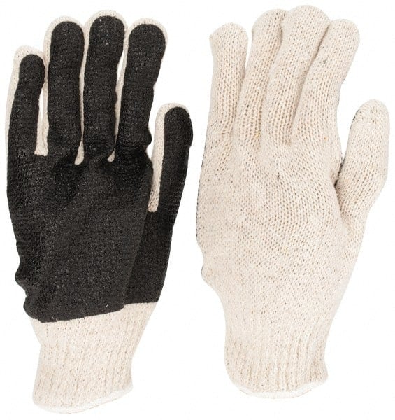 General Purpose Work Gloves: Large, Polyvinylchloride Coated, Cotton & Polyester MPN:36-110PC-BK/L