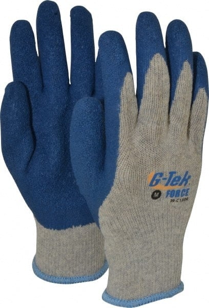 General Purpose Work Gloves: Medium, Latex Coated, 35% Cotton & 65% Polyester MPN:39-C1300/M