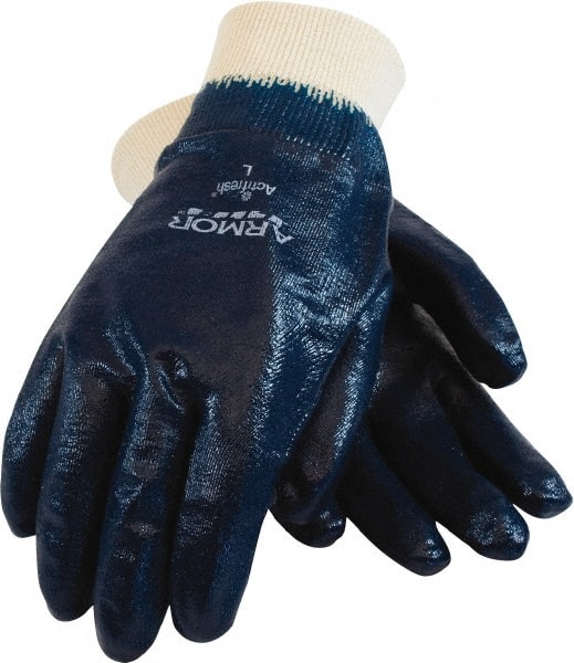 Chemical Resistant Gloves: Large, Nitrile-Coated, Nitrile, Supported MPN:56-3171/L