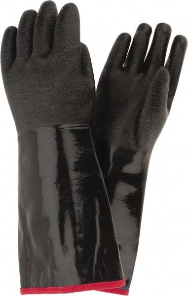 Chemical Resistant Gloves: Large, 3 mm Thick, Neoprene-Coated, Neoprene, Supported MPN:57-8653R/L