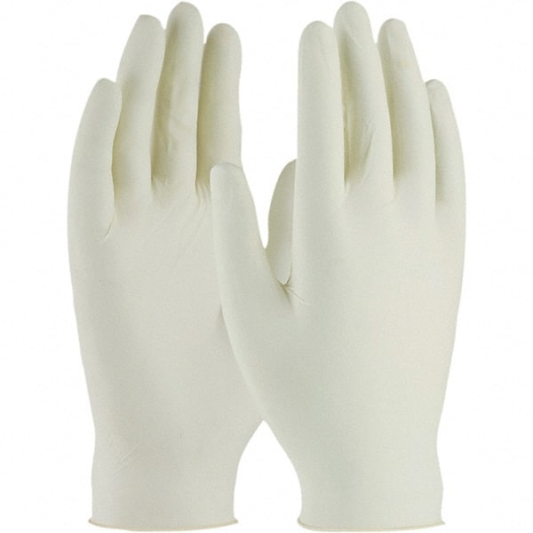 Disposable Gloves: Medium, 5 mil Thick, Latex, Industrial Grade MPN:62-321PF/M