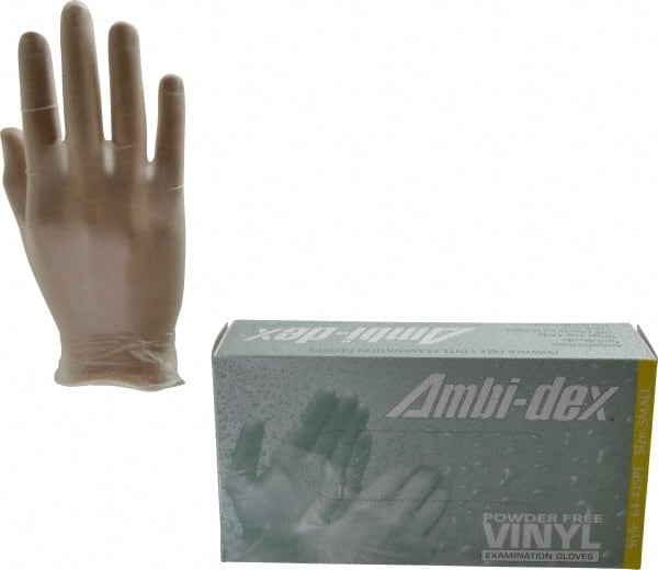 Disposable Gloves: Small, 5 mil Thick, Synthetic Polymer-Coated, Vinyl, Industrial Grade MPN:64-435PF/S