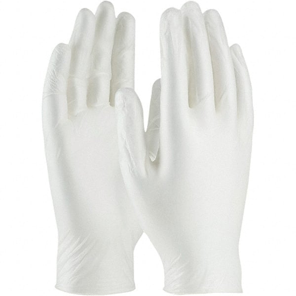 Disposable Gloves: Medium, 4 mil Thick, Synthetic Polymer-Coated, Vinyl, Industrial Grade MPN:64-V2000PF/M