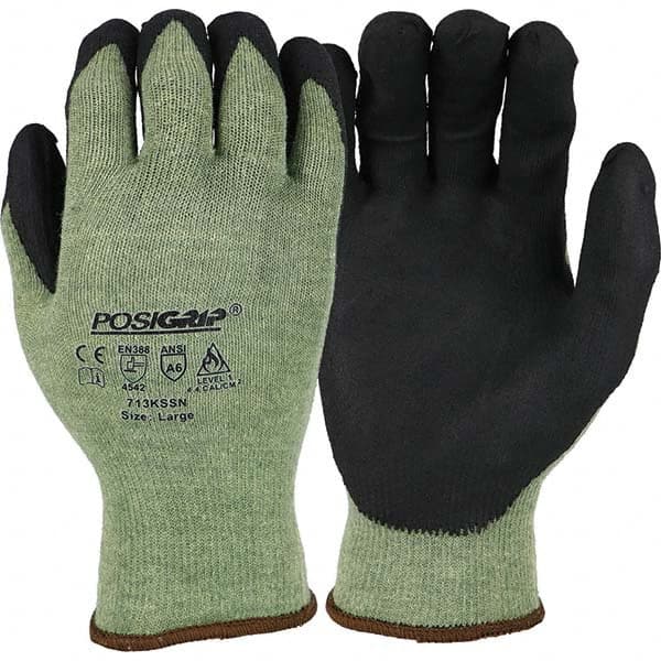 Cut-Resistant Gloves: Size 2XL, ANSI Cut A6, Nitrile, Kevlar MPN:713KSSN/2XL