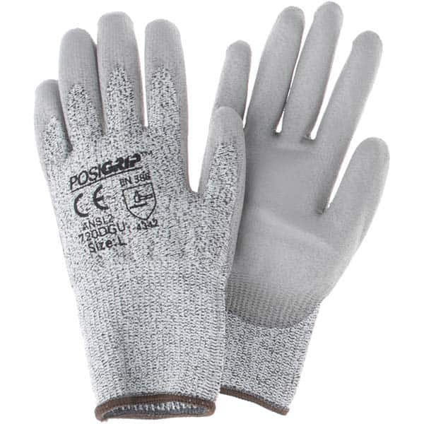 Cut-Resistant Gloves: Size L, ANSI Cut A2, Polyurethane, Polyethylene MPN:720DGU/L