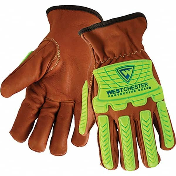 Cut-Resistant & Impact-Resistant Gloves: Size X-Large, ANSI Puncture 2, Para-Aramid Lined, Goatskin MPN:KS993KOAB/XL