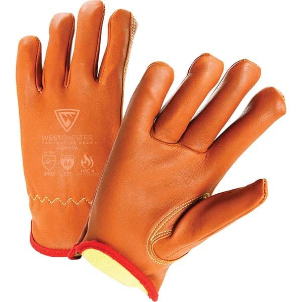 Cut, Puncture & Abrasive-Resistant Gloves: Size L, ANSI Cut A4, ANSI Puncture 5, Goatskin Leather MPN:KS993KOA/L