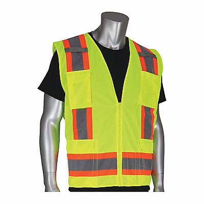 Hi-Visibility Vest 8 Pockets Lime Yl 2XL MPN:302-0500-YEL/2X