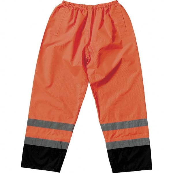 Work Pants: High-Visibility, Large, Polyester, Orange MPN:318-1757-OR/L
