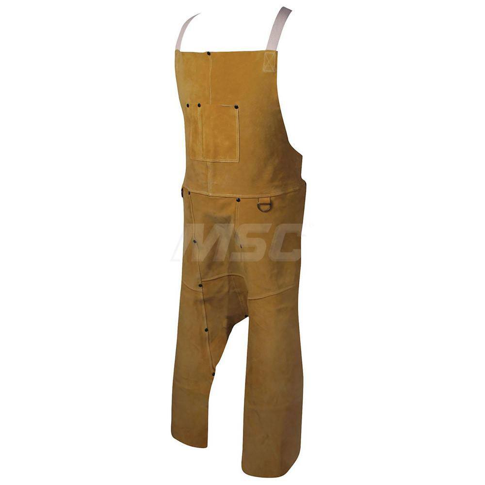 Split Leg Bib Apron: Welding, Kevlar & Pigskin Leather, 48