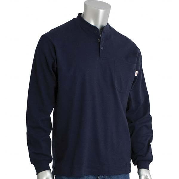 Work Shirt: High-Visibility, Large, Cotton, Navy MPN:385-FRHN-(NV)-L