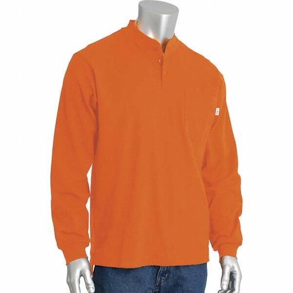 Work Shirt: High-Visibility, Large, Cotton, Orange MPN:385-FRHN-(OR)-L