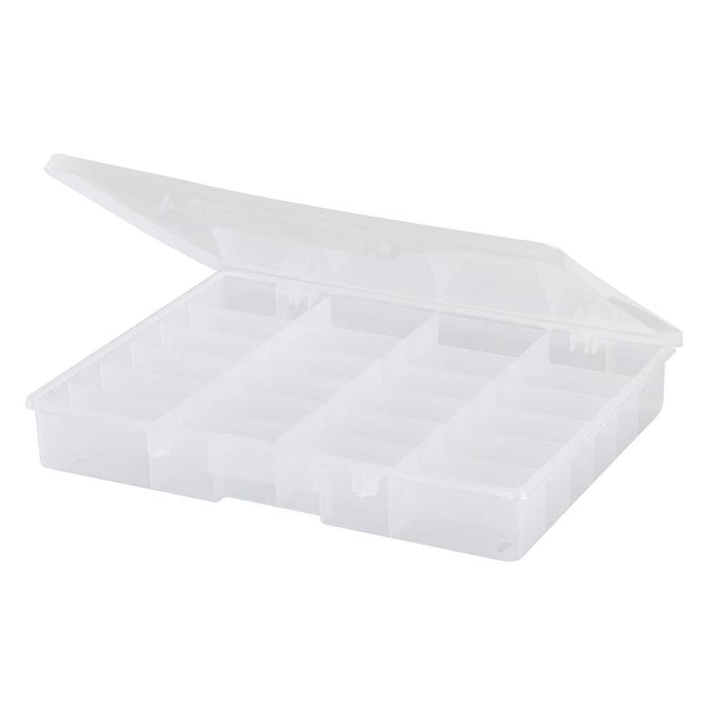 Small Parts Boxes & Organizers, Product Type: Compartment Box , Lock Type: Tension Latch , Width (Inch): 12 , Depth (Inch): 2-1/4 , Number of Dividers: 0  MPN:532430