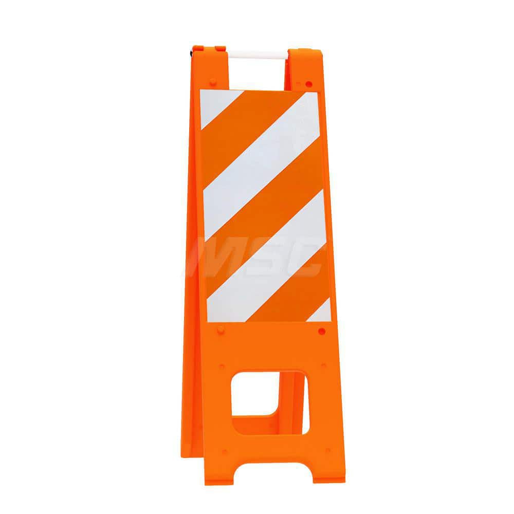 Pedestrian Barrier Sign Stand: Plastic, Orange, Use with Indoor & Outdoor MPN:150-OHT12EG