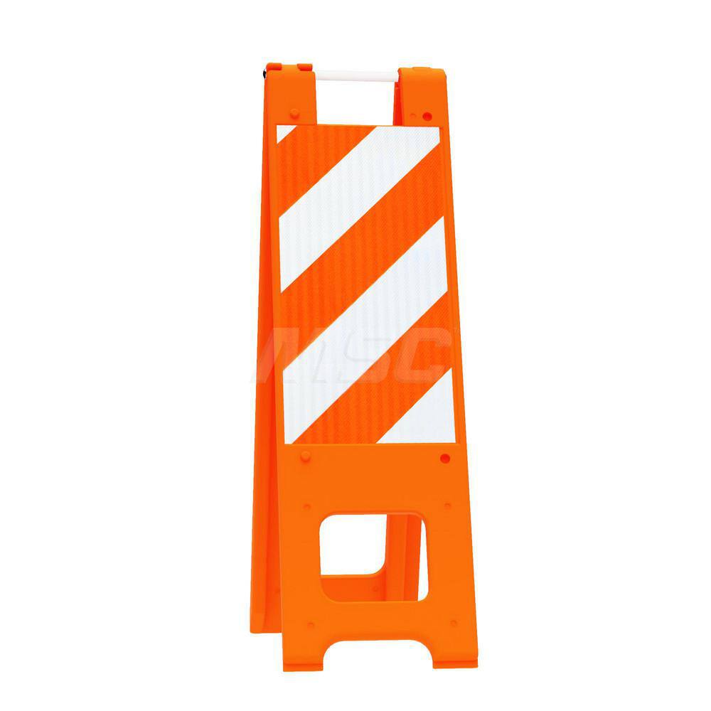Pedestrian Barrier Sign Stand: Plastic, Orange, Use with Indoor & Outdoor MPN:150-OHT12HIP