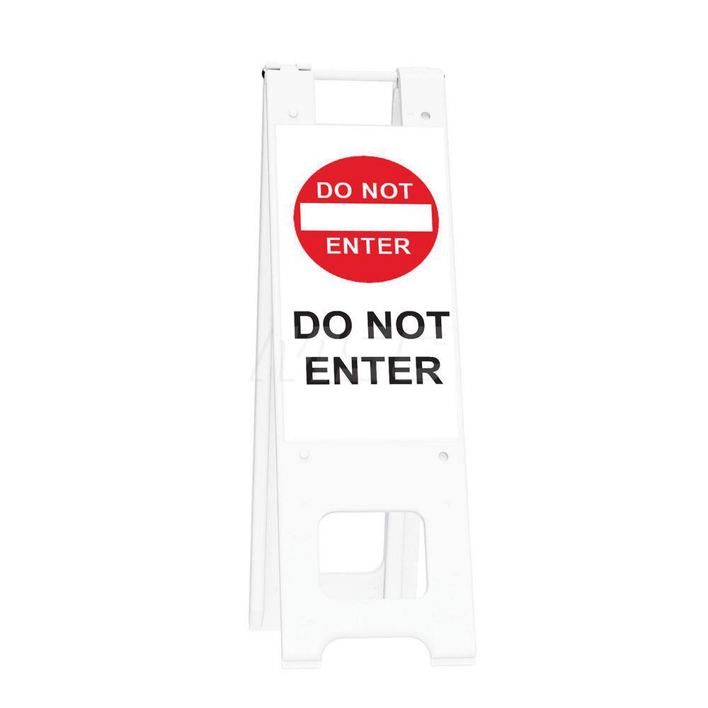 Pedestrian Barrier Sign Stand: Plastic, Orange, Use with Indoor & Outdoor MPN:150WHLGK1046WRE