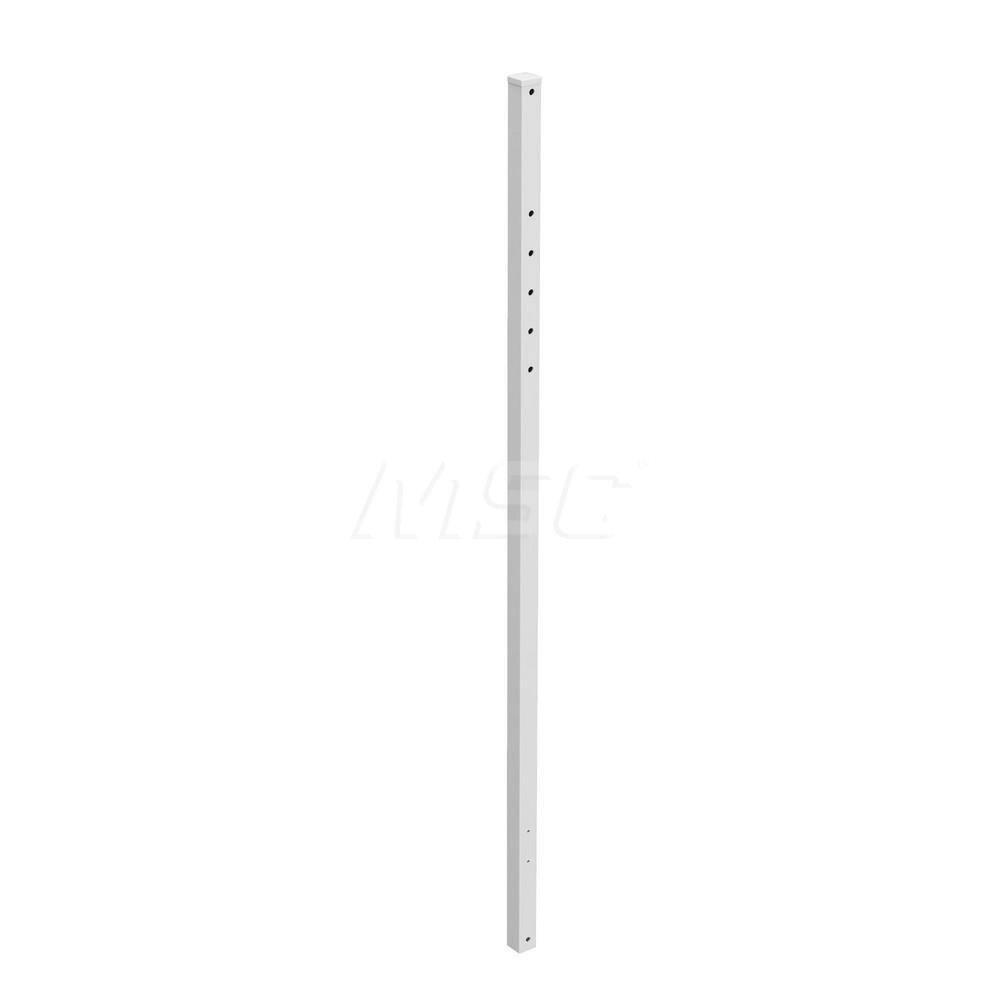 Pedestrian Barrier Square Power Post: Plastic, White, Use with Power Post Upright Type III Barricades MPN:8660-1PK