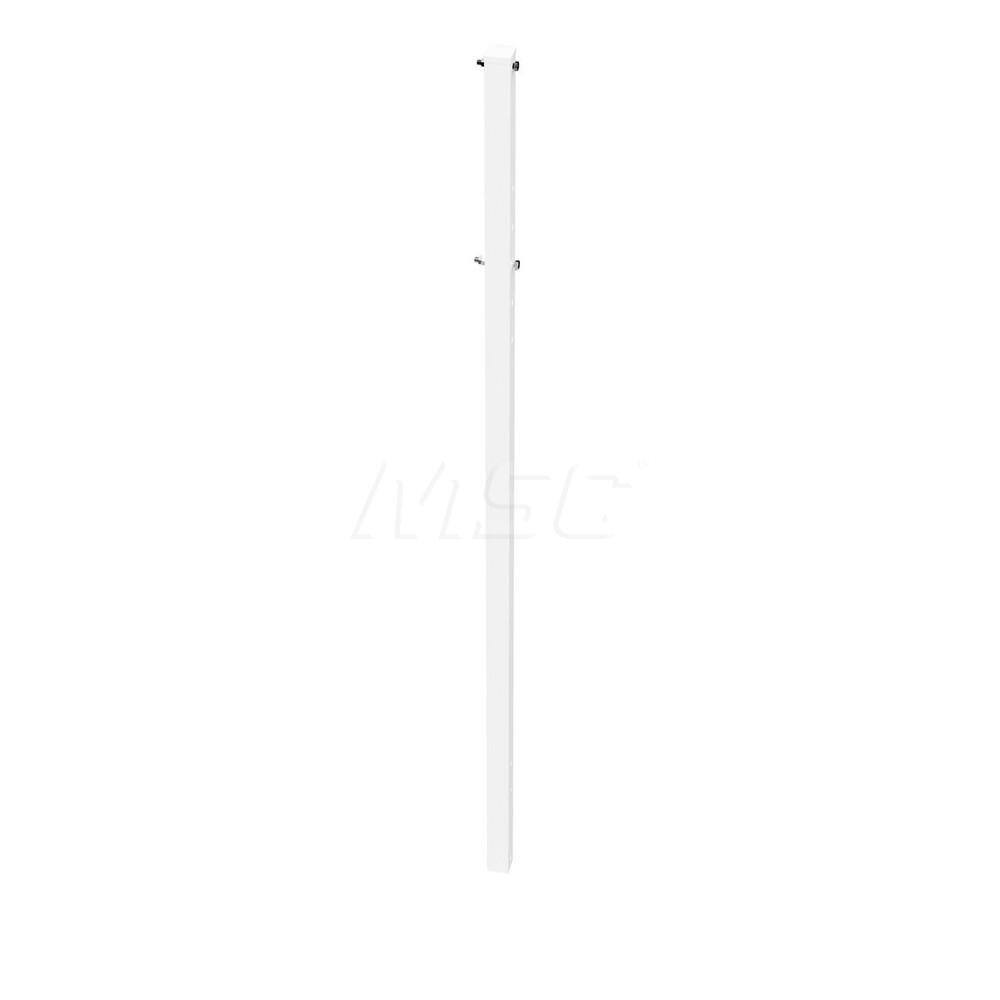 Pedestrian Barrier Square Power Post: Plastic, White, Use with Power Post Upright Type III Barricades MPN:8660-1PKHR