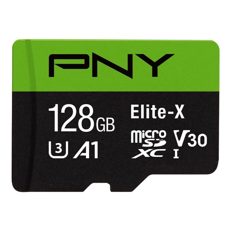 PNY 128GB Elite-X Class 10 U3 V30 microSDXC Flash Memory Card,- Class 10, U3, V30, UHS-I (Min Order Qty 4) MPN:P-SDU128U3WX-GE