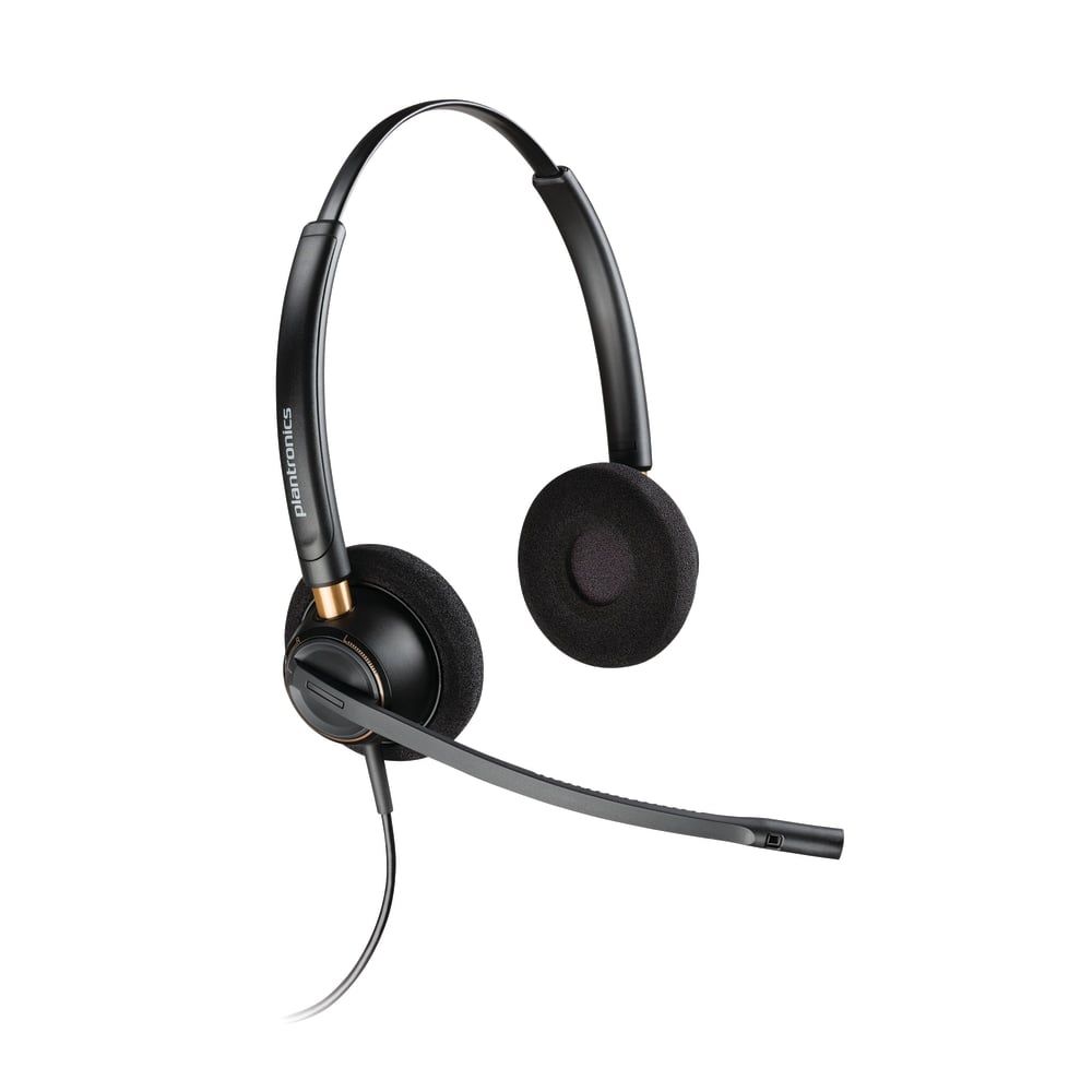 Plantronics EncorePro Binaural Over-The-Head Headset, HW520, Black, 89434-01 MPN:783P6AA#ABA