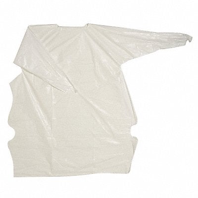 Isolation Gown L Whte Polyethylene PK100 MPN:11512