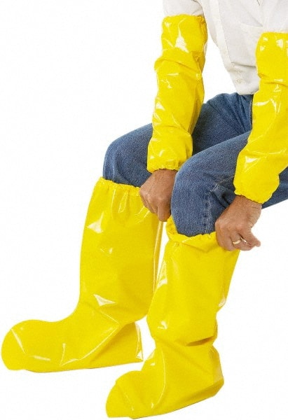 Boot Cover: Chemical-Resistant, Polyolefin, Yellow MPN:49355