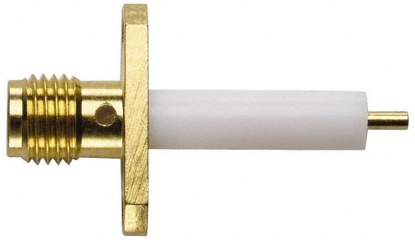 Coaxial Connectors, Connector Type: Jack , Impedance (Ohms): 50 , Body Orientation: Straight , Finish: Gold , Mount Type: Panel  MPN:72961