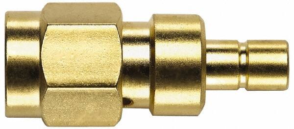 Coaxial Connectors, Connector Type: Plug x Plug Coupler , Impedance (Ohms): 50 , Body Orientation: Straight , Finish: Gold , Contact Material: Brass  MPN:72976