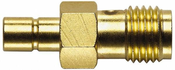 Coaxial Connectors, Connector Type: Jack x Plug Coupler , Impedance (Ohms): 50 , Body Orientation: Straight , Finish: Gold , Contact Material: Beryllium Copper MPN:72978