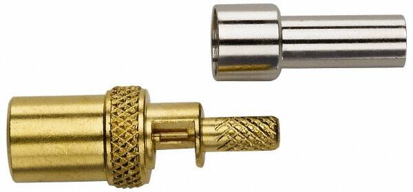 Coaxial Connectors, Connector Type: Plug , Termination Method: Crimp , Impedance (Ohms): 50 , Body Orientation: Straight , Finish: Gold  MPN:72981