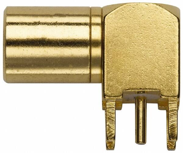 Coaxial Connectors, Connector Type: Plug , Impedance (Ohms): 50 , Body Orientation: Right Angle , Finish: Gold , Contact Material: Brass  MPN:72997