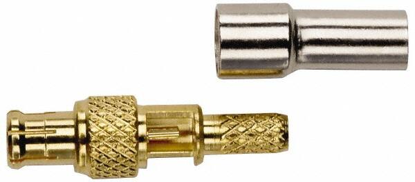 Coaxial Connectors, Connector Type: Plug , Termination Method: Crimp , Compatible Coaxial Type: RG-179/U , Impedance (Ohms): 75 , Body Orientation: Straight  MPN:73004